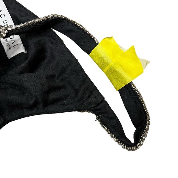 MAC DUGGAL 93664 Beaded Sleeveless Open Back Cut Out Gown Black Slit 8 NEW - Picture 8 of 9